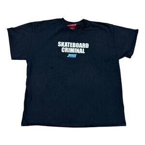 Juice Skateboard Criminal Short Sleeve T Shirt Men's XL Skater Punk